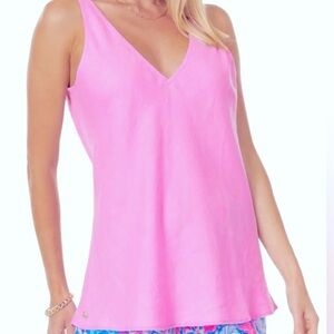 NWT Lilly Pulitzer Sleeveless Linen Florin in Lilac Rose